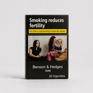 Benson & Hedges Gold packaging photographed for a product, label, and adult-use facts page
